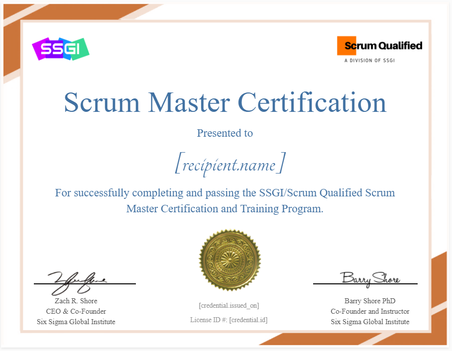 Scrum Master Certification & Training Course Online | SSGI