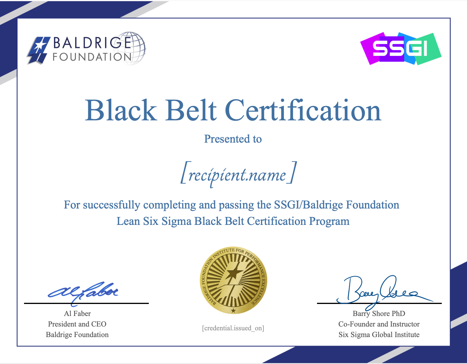 lean six sigma black belt certification requirements