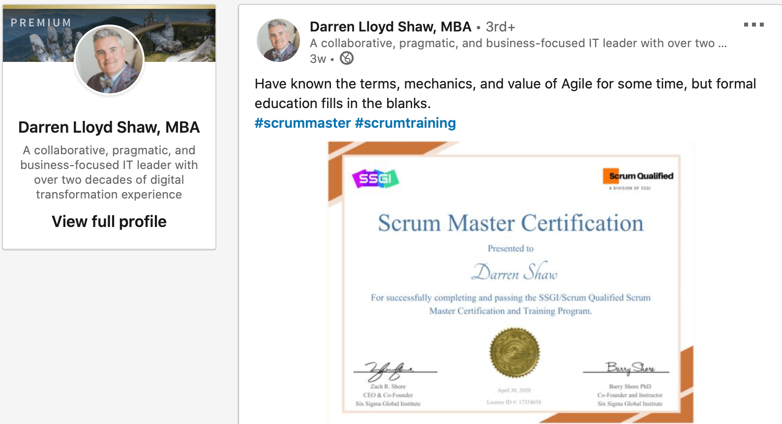 ssgi review scrum master certification