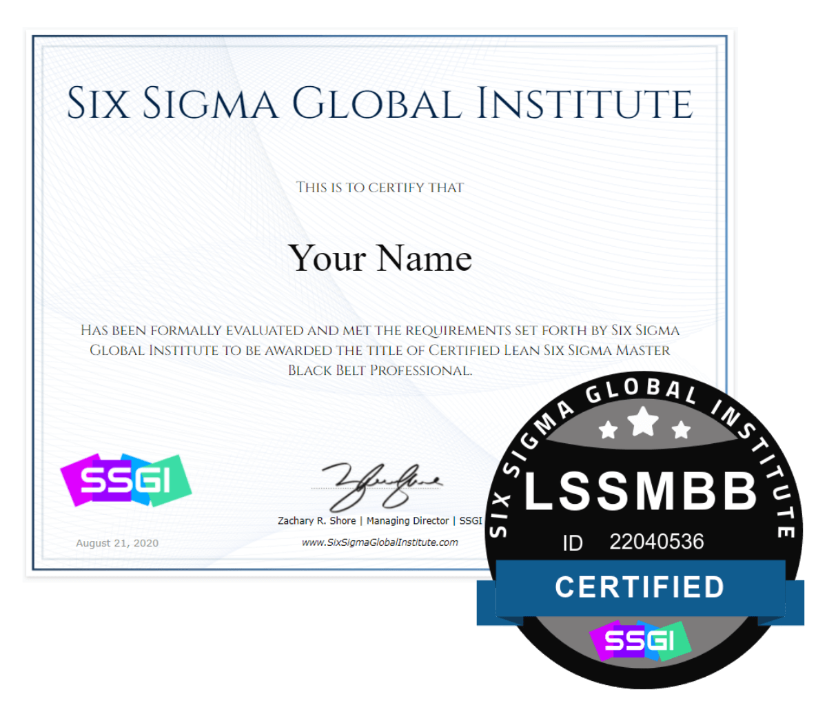 Best Of master black belt certification in lean six sigma Iassc mock ...