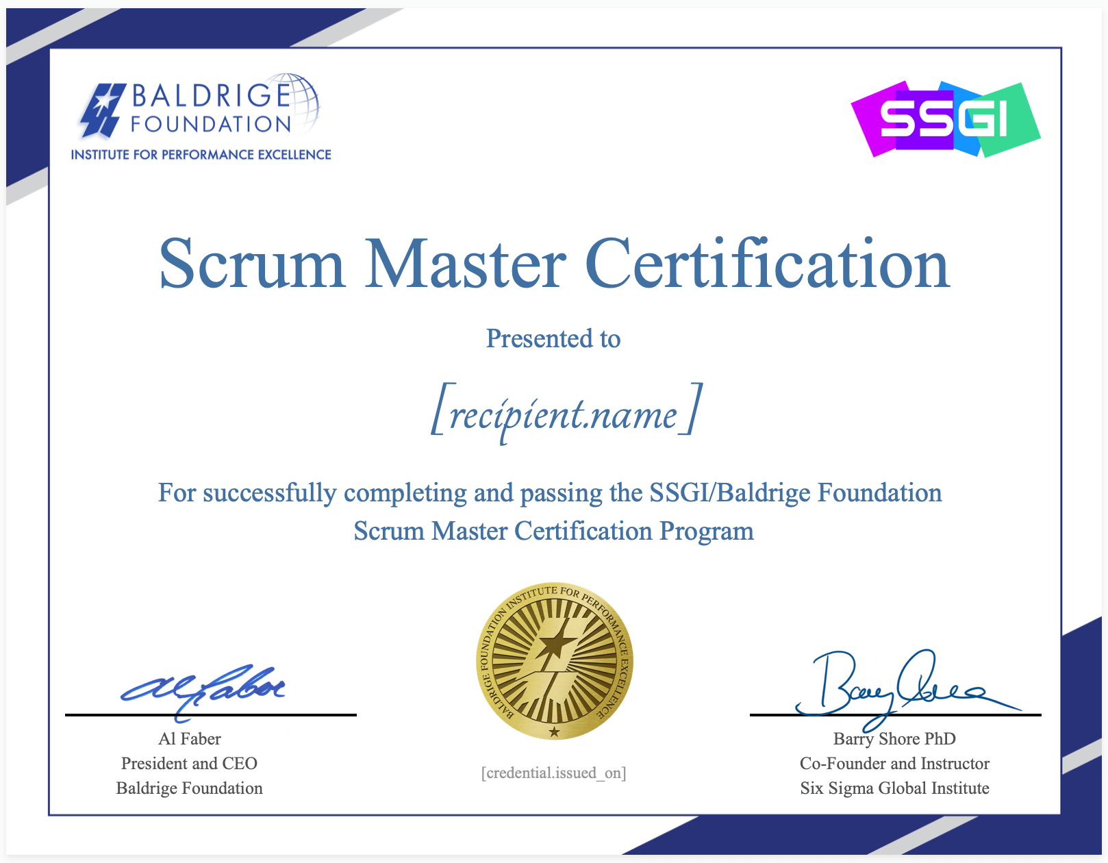 Baldrige Scrum Master Certification - Six Sigma Certification and ...